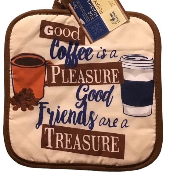 NWT Home Collection Kitchen Set Good Coffee Pleasure Good Friends are aTreasure - Picture 4 of 5